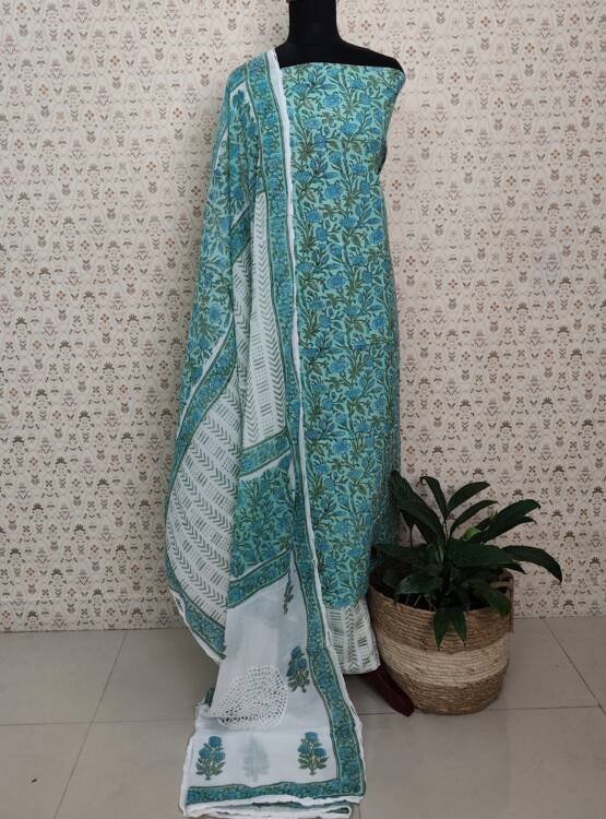 PRINTED COTTON CROCHET SUITS