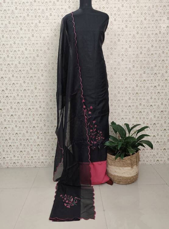 SILKY KOTA EMBROIDERED SUITS