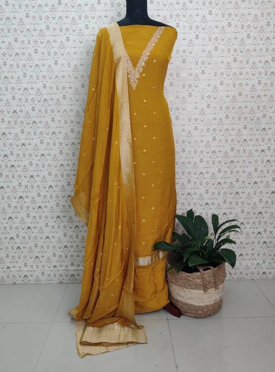 SOFT SILK BANARASI WEAVING SUITS