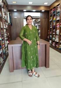 SEMI MAL CHANDERI KURTI