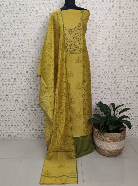 CHANDERI SILK SALWAR SUITS