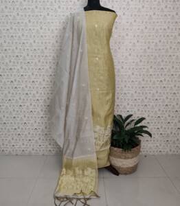 CHANDERI SILK JAMDHANI WEAVING SUITS