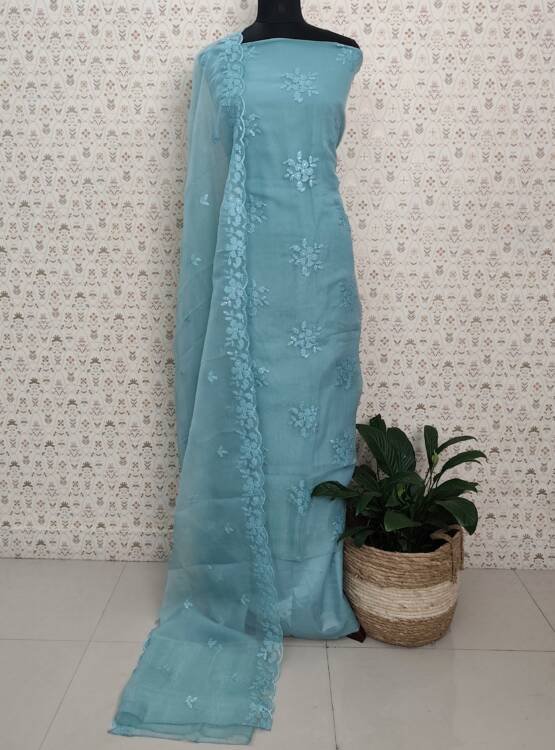 CREPE SILK EMBROIDERED SALWAR SUITS