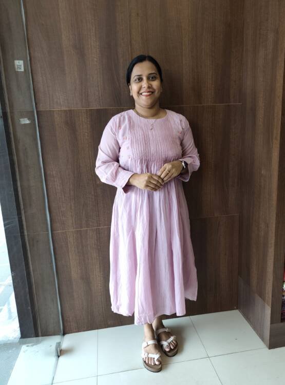 SEMI MAL CHANDERI SILK KURTI