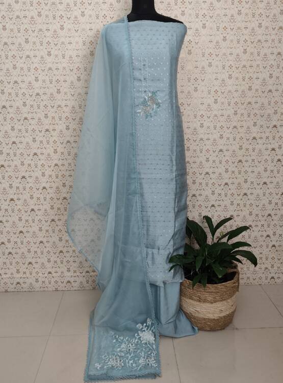 ORGANZA SILK BANARASI SALWAR SUITS