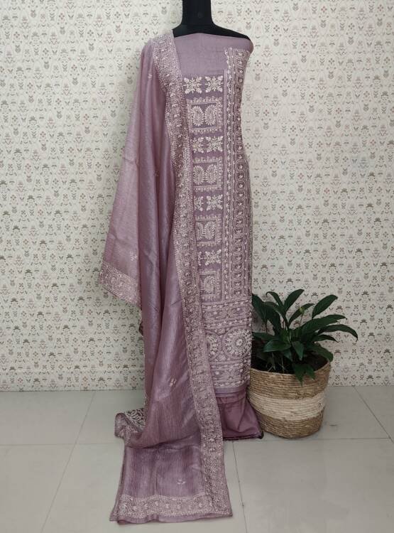 CRUSHED SILK SALWAR SUITS