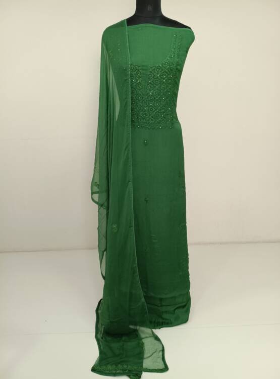 CREPE SILK EMBROIDERED SUITS