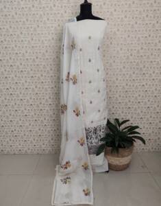 SILKY KOTA EMBROIDERED SUITS-43353