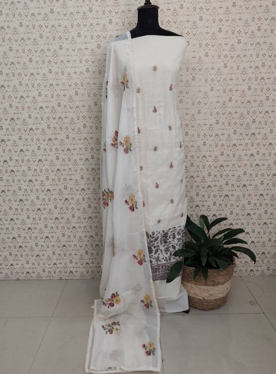 SILKY KOTA EMBROIDERED SUITS-43353