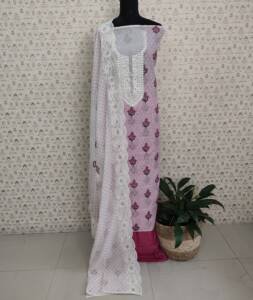 CHANDERI SILK EMBROIDERED SUITS