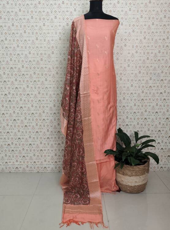CHANDERI SILK BANARASI WEAVING SUITS