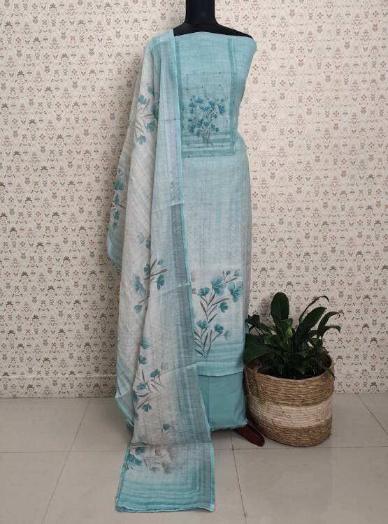 LINEN COTTON FLORAL PRINTED SUITS