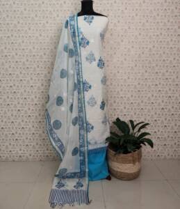 CHANDERI SILK PRINTED SUITS