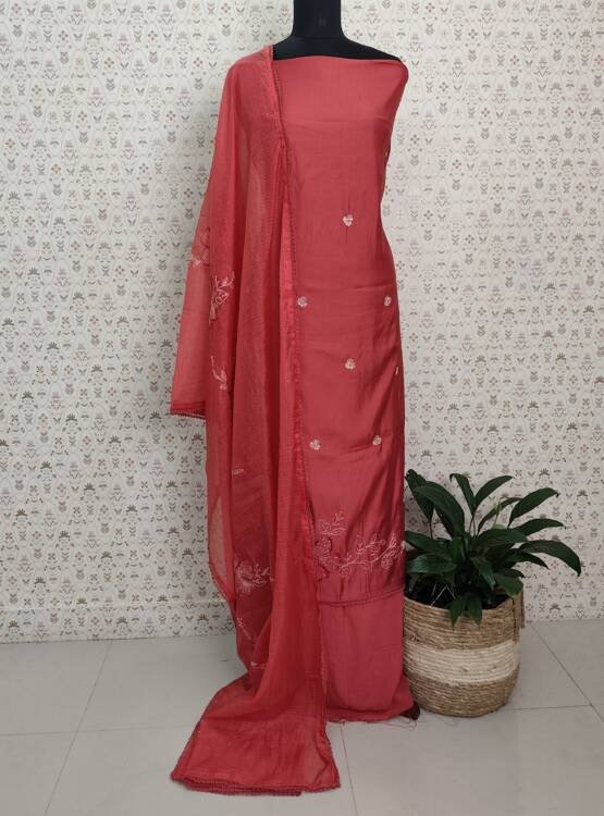 SEMI MAL CHANDERI SILK SUITS
