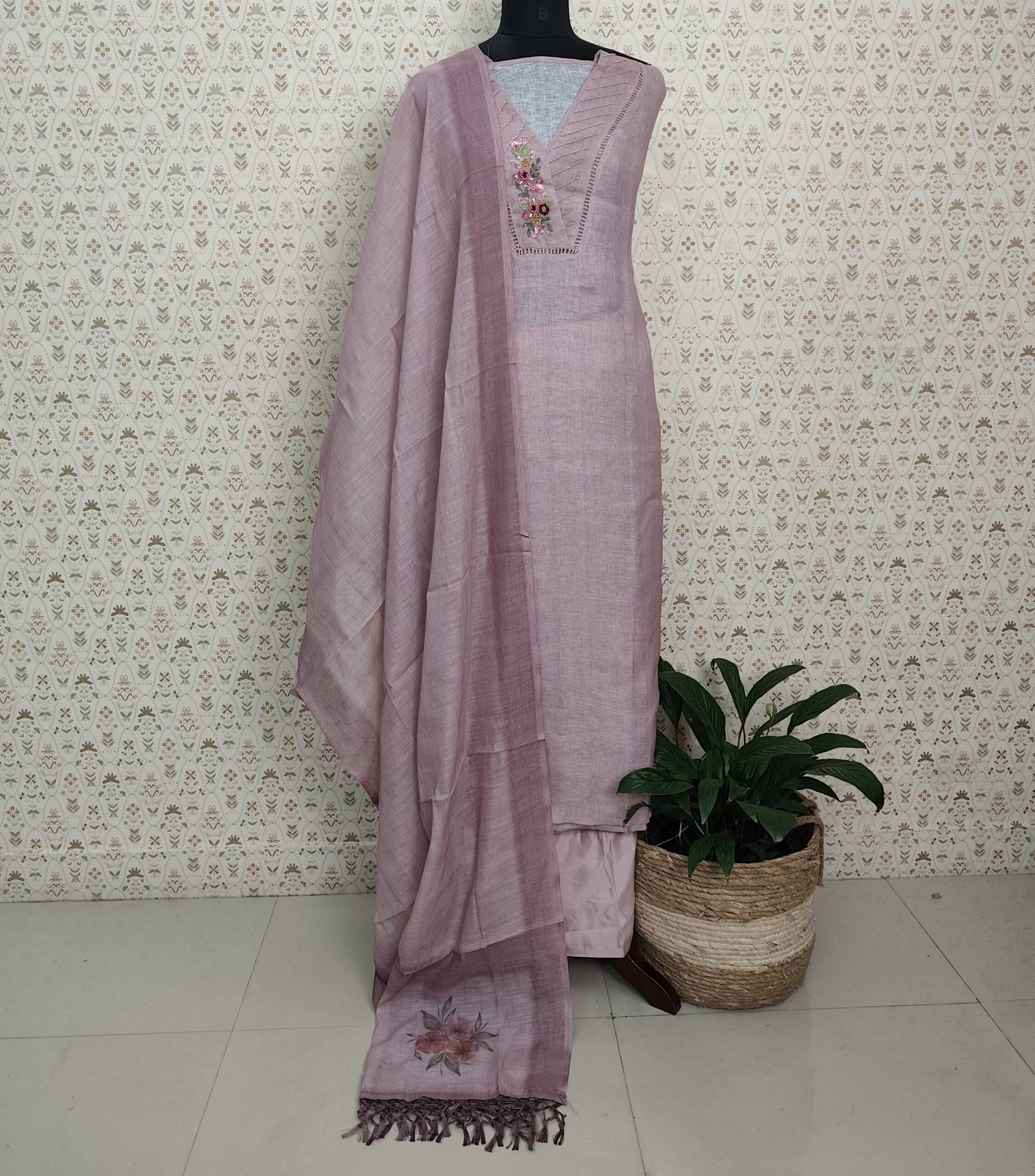 LINEN COTTON FLORAL PRINTED SUITS