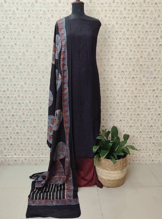 PURE MODAL SILK COTTON SUITS-43493