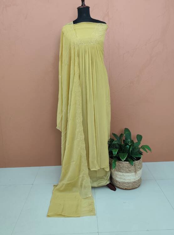 CREPE SILK EMBROIDERED SUITS