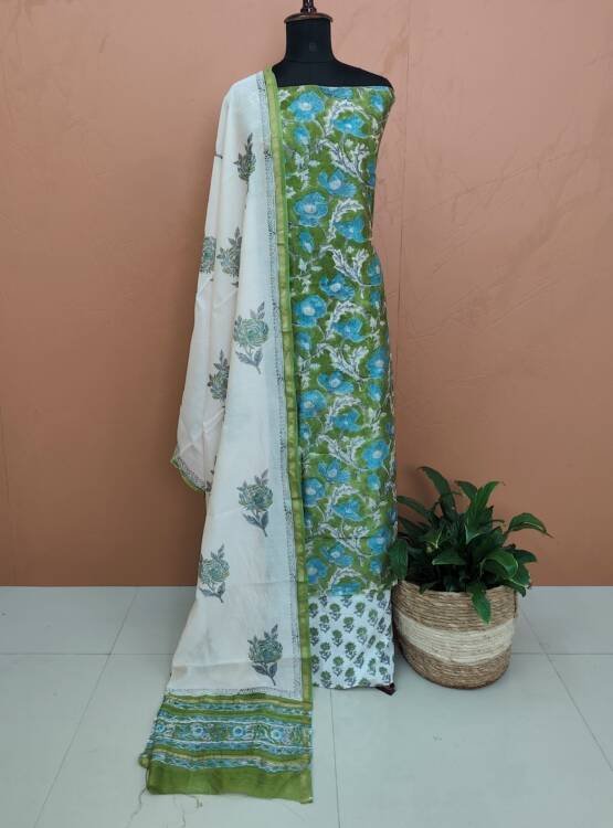 CHANDERI SILK SALWAR SUITS