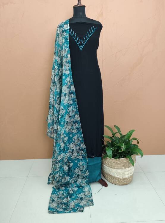 ORGANZA EMBROIDERED SALWAR SUITS