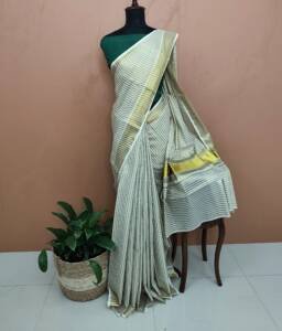 COTTON TISSUE KASAVU SAREE-42626