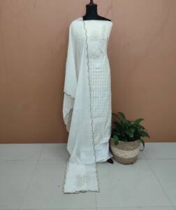 CHANDERI SILK BANARASI SUITS-43619
