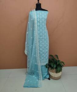 CREPE SILK EMBROIDERED SALWAR SUITS