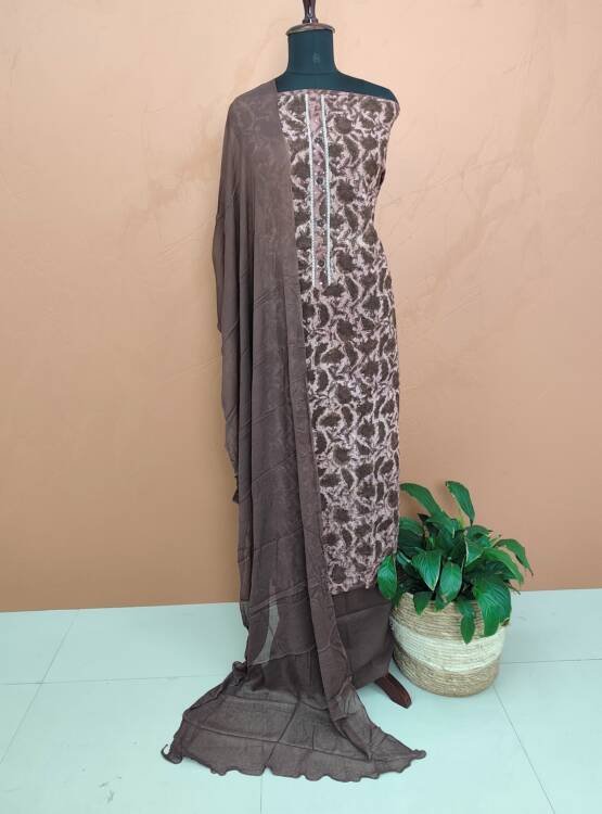 COTTON HAKKOBA PRINTED SUIT