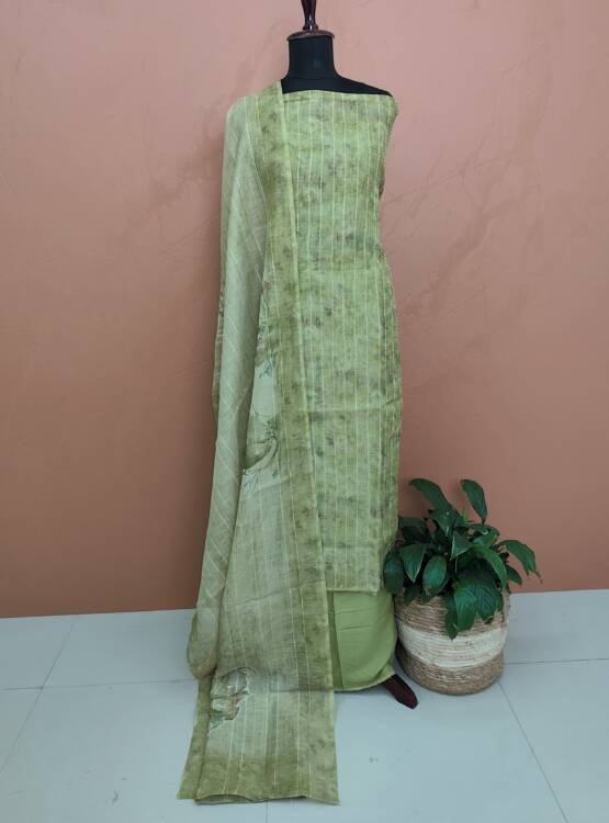 SEMI CHANDERI SILK SUITS