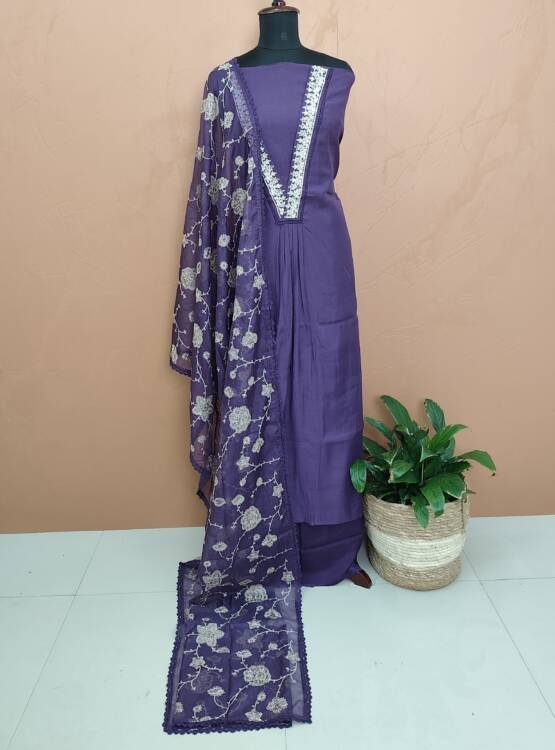 PURE MAL CHANDERI SILK SUITS