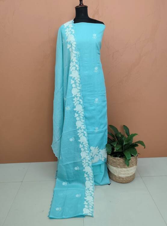 SILKY KOTA APPLIQUE SUITS