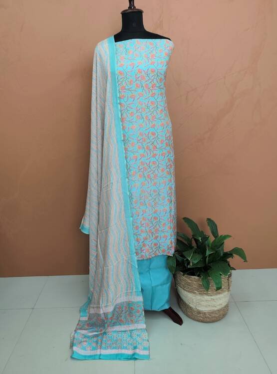 SEMI MUSLIN SILK SUITS