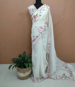 MATKA SILK EMBROIDERED SAREES