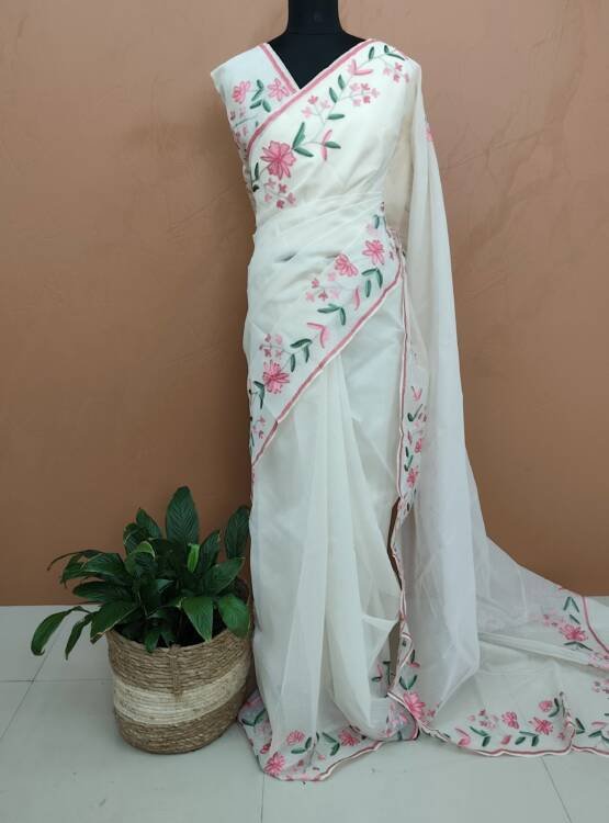 MATKA SILK EMBROIDERED SAREES