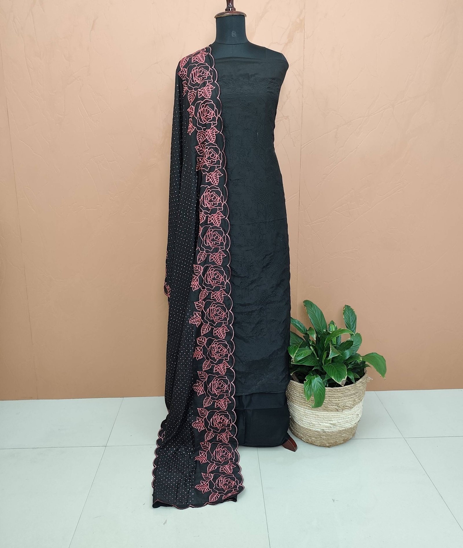 CHANDERI SILK EMBROIDERED SUITS