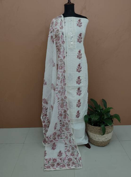 COTTON HAKKOBA PRINTED SUITS-43563