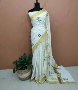 COTTON BRUSH PAINTED SAREES