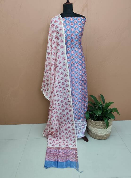CHANDERI SILK PRINTED SUITS