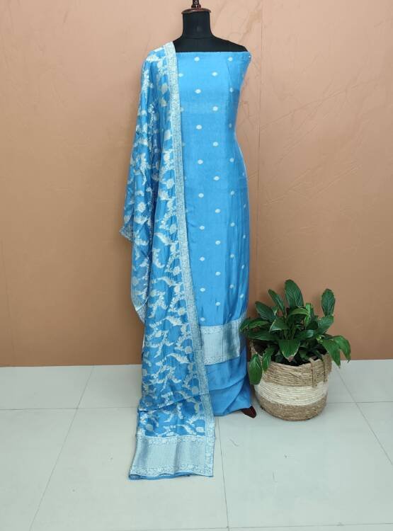 SOFT SILK BANARSI SUITS-43582
