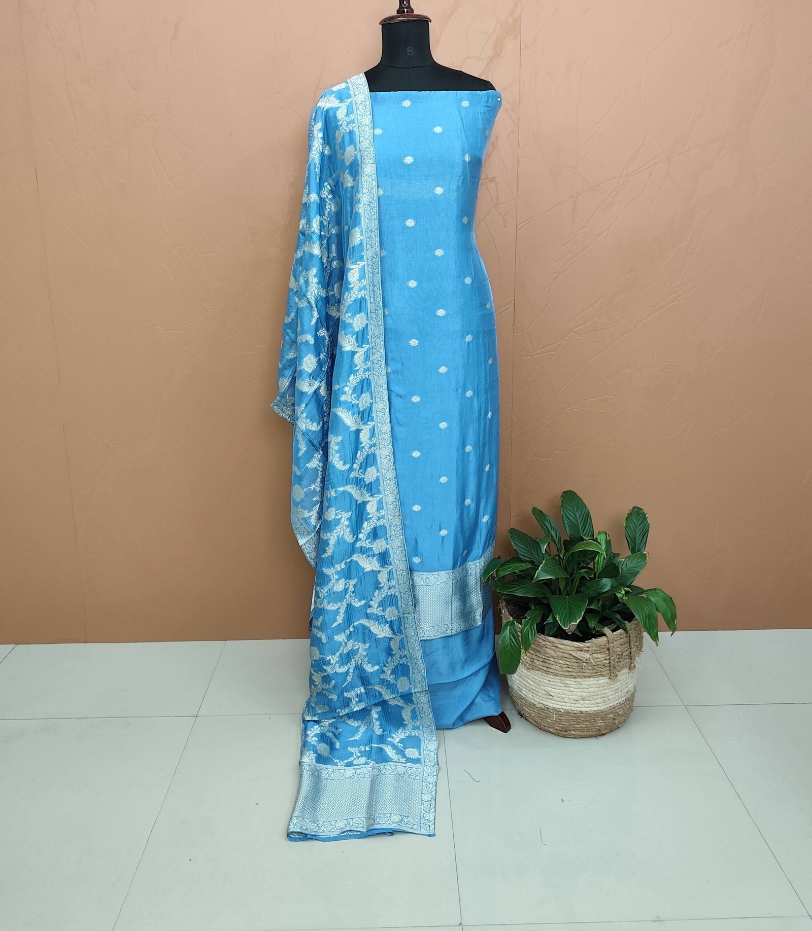 SOFT SILK BANARSI SUITS-43582