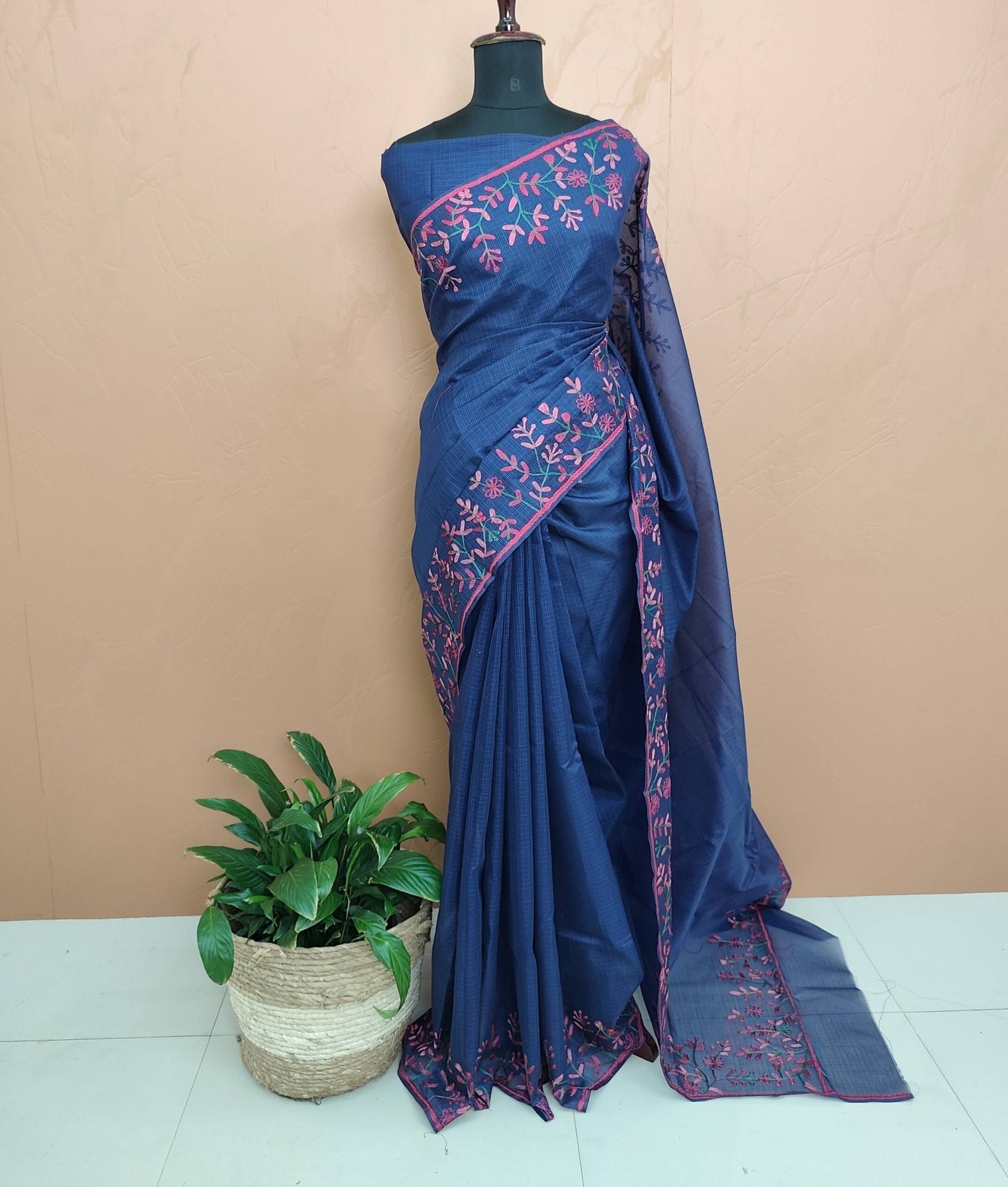 MOONGA SILK EMBROIDERED SAREES-43608