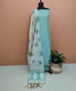 SEMI TUSSER SILK SALWAR SUITS-43598