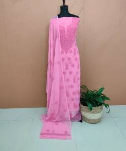 GEORGETTE LUCKNOWI EMBROIDERED SUITS-43599