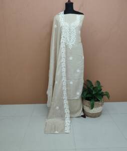 SILKY KOTA EMBROIDERED SUITS-43595