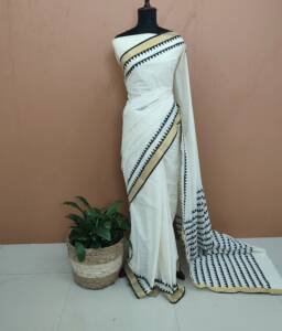COTTTON BLOCK PRINTED SAREES-43578