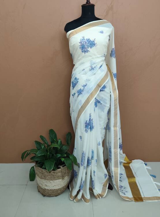 COTTON FLORAL SAREES-39802