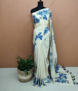 COTTON TISSUE FLORAL SAREES-42600