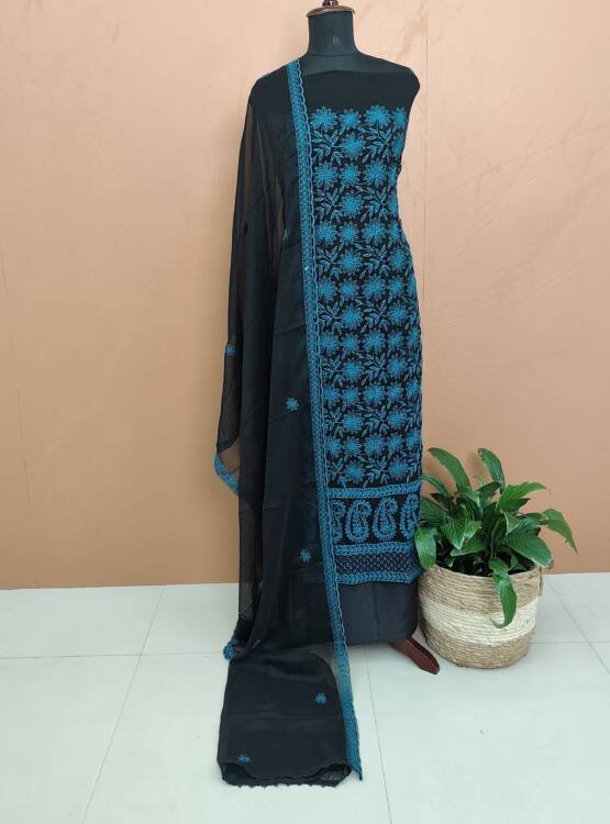 CREPE GEORGETTE SUITS-43590