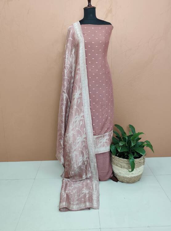 VISCOSE GEORGETTE BANARASI SUITS-43596