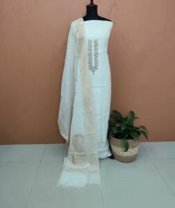PURE CHANDERI HANDWORK SUITS