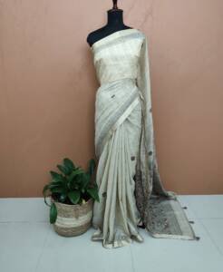 SEMI CHANDERI SILK SAREE